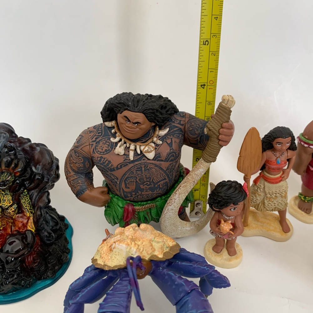 Disney Moana Action Figure Set - Brown, Tan, White, Black, Blue, Pink - Picture 7 of 8